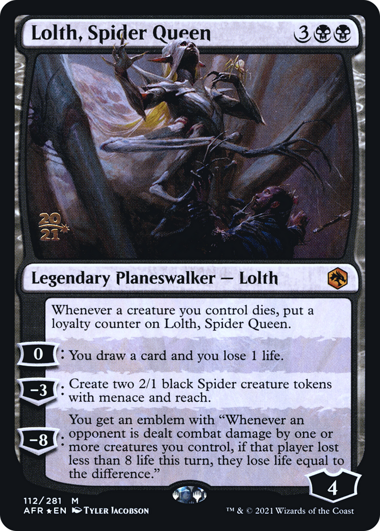 Lolth, Spider Queen (PRE-112S) [Adventures in the Forgotten Realms Promos] Foil