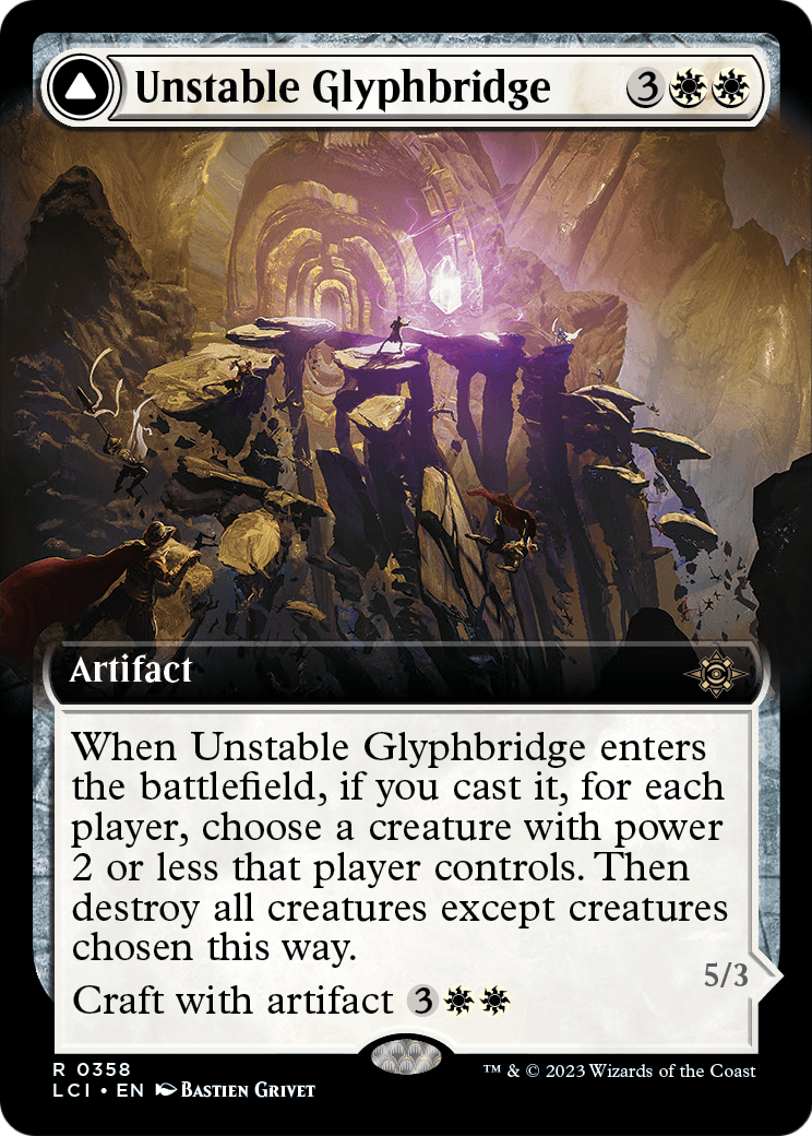 Unstable Glyphbridge (Extended Art) (LCI-358) [The Lost Caverns of Ixalan]