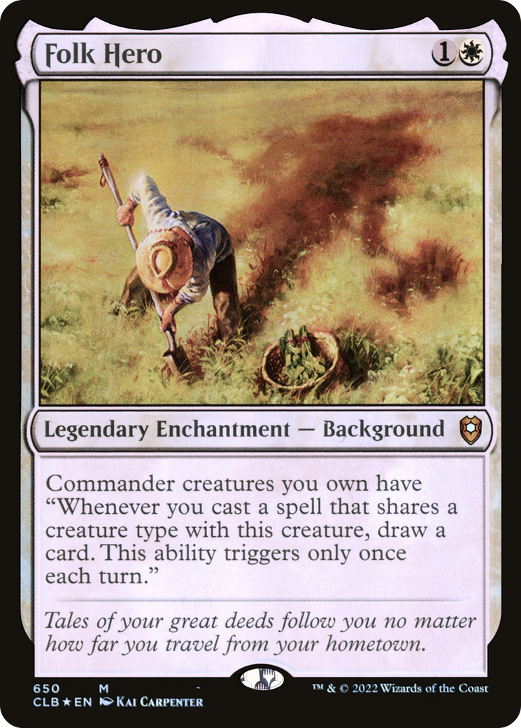 Folk Hero (CLB-650) [Commander Legends: Battle for Baldur's Gate] Foil