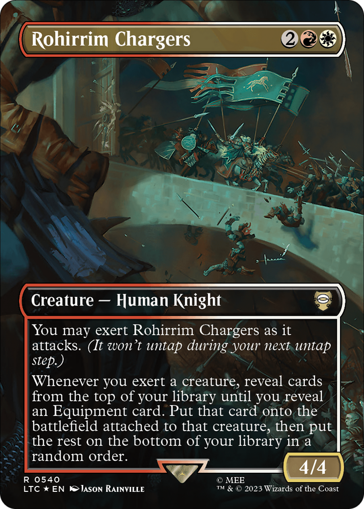 Rohirrim Chargers (Borderless) (Surge Foil) (LTC-540) [Tales of Middle-earth Commander] (Borderless) Foil