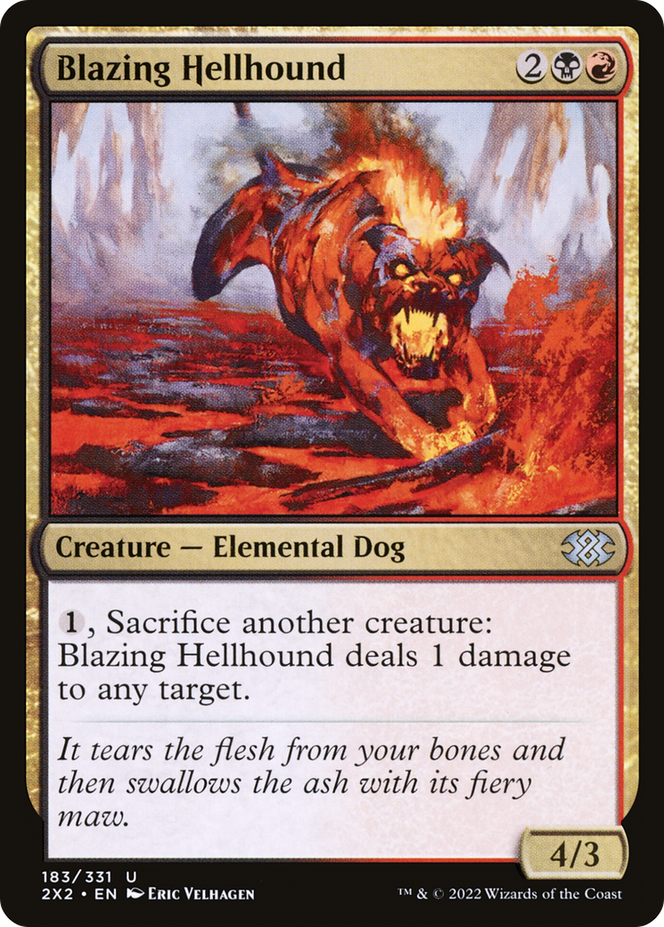 Blazing Hellhound (2X2-183) [Double Masters 2022]