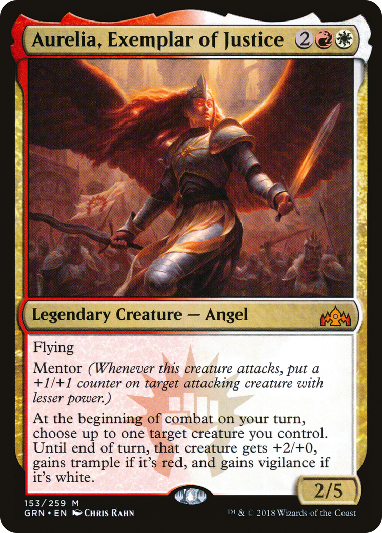 Aurelia, Exemplar of Justice (GRN-153) [Guilds of Ravnica] Foil