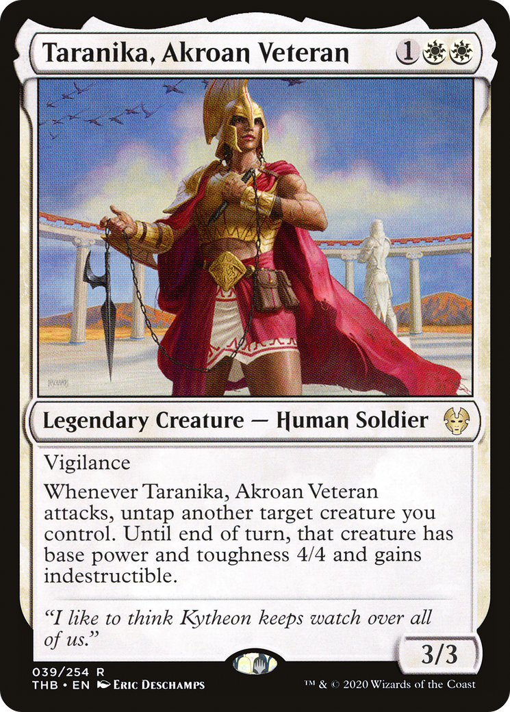 Taranika, Akroan Veteran (THB-039) [Theros Beyond Death] Foil