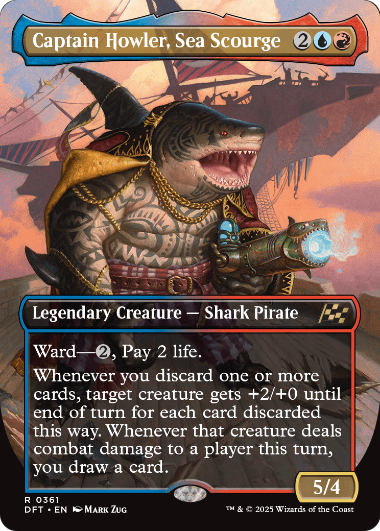 Captain Howler, Sea Scourge (Borderless) (DFT-361) [Aetherdrift]