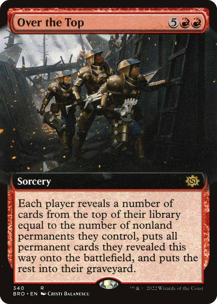 Over the Top (Extended Art) (BRO-340) [The Brothers' War]