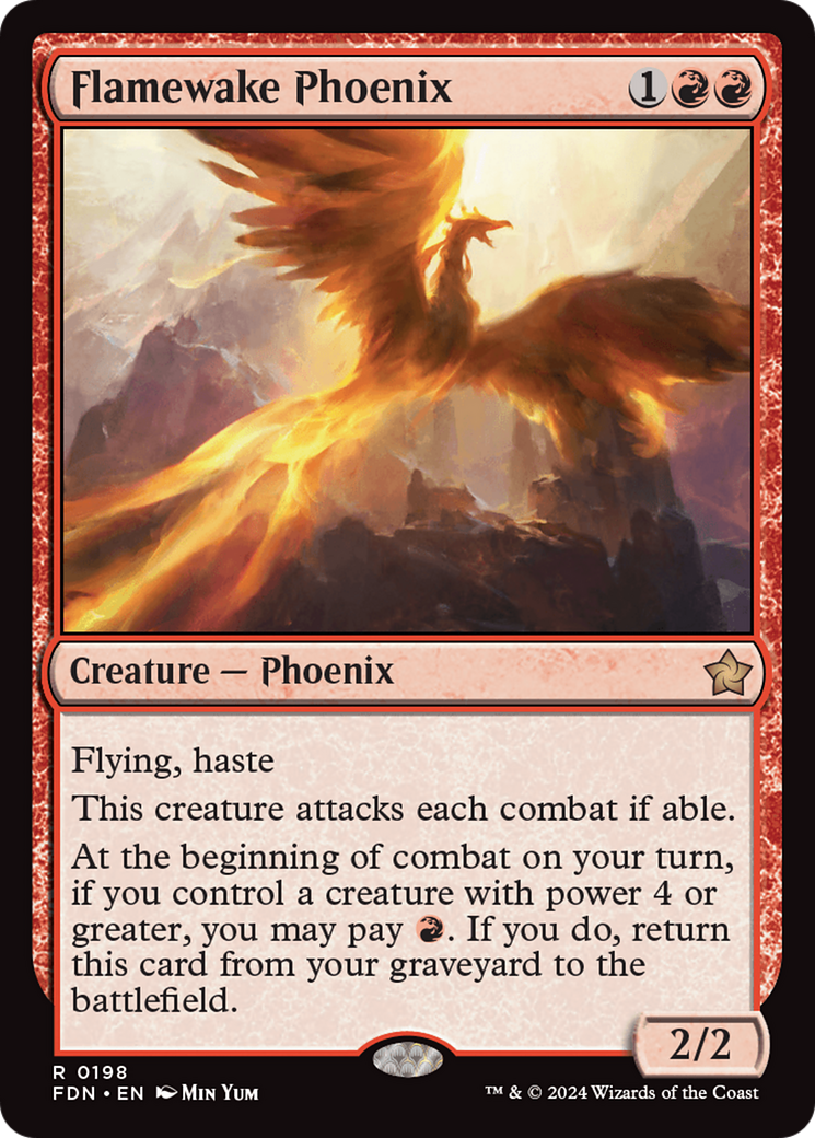 Flamewake Phoenix (FDN-198) [Foundations] Foil