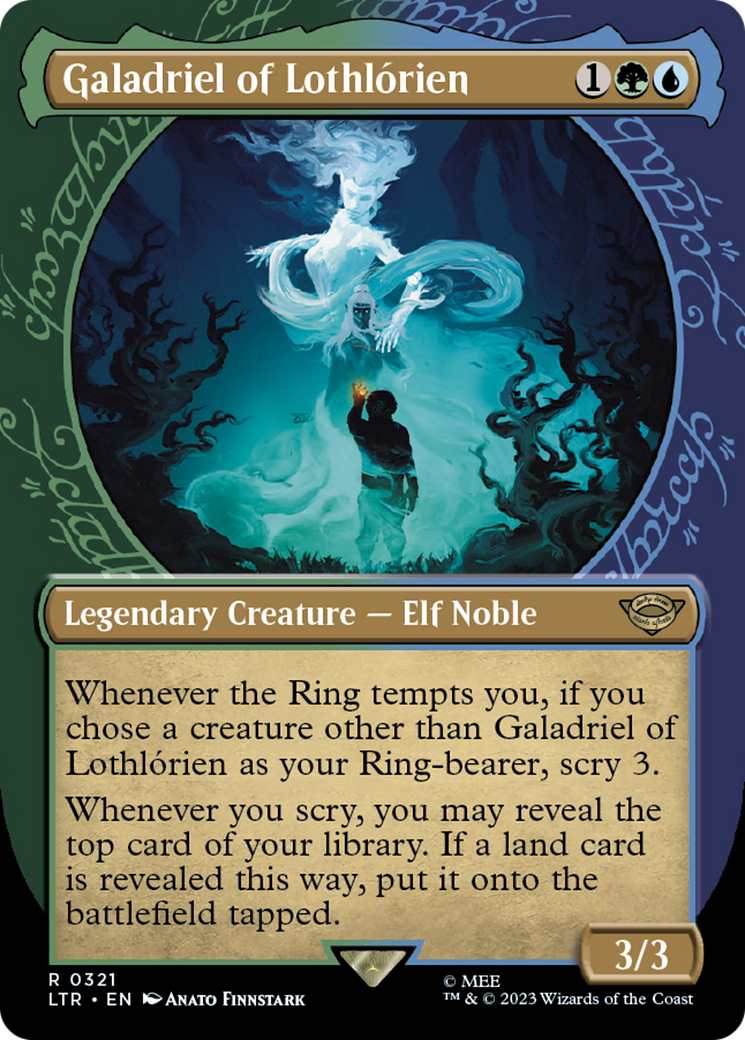 Galadriel of Lothlórien (LTR-321) [The Lord of the Rings: Tales of Middle-earth]: (Showcase) (Borderless) Foil