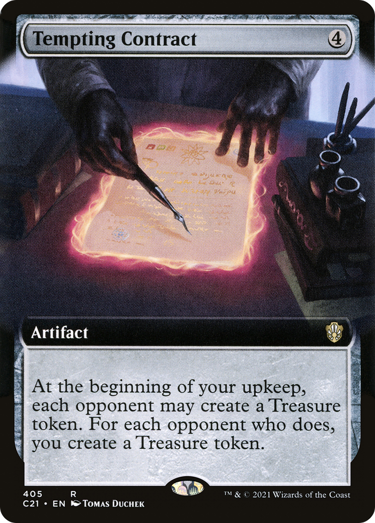 Tempting Contract (Extended Art) (C21-405) [Commander 2021]