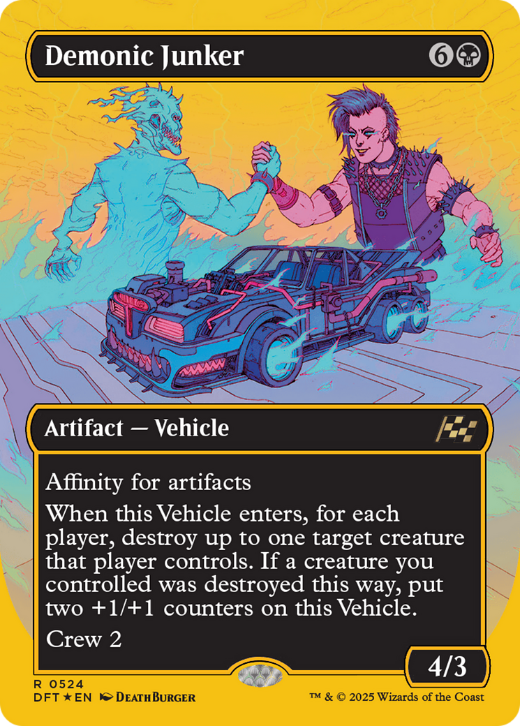 Demonic Junker (DFT-524) [Aetherdrift] (Borderless) Foil