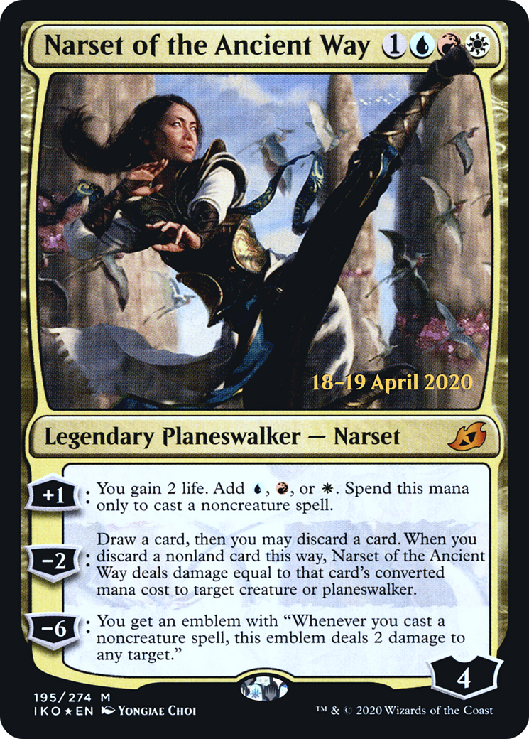 Narset of the Ancient Way (PRE-195S) [Ikoria: Lair of Behemoths Promos] Foil