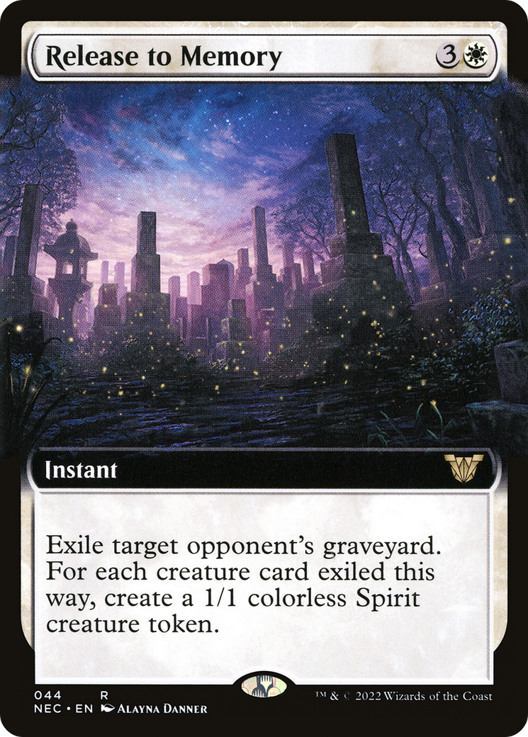 Release to Memory (NEC-044) [Neon Dynasty Commander]: (Extended Art)