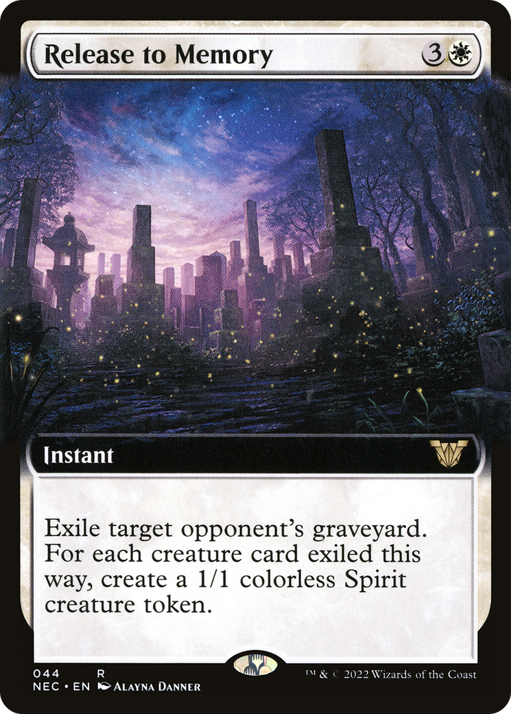 Release to Memory (Extended Art) (NEC-044) [Neon Dynasty Commander]