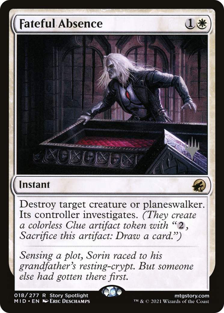 Fateful Absence (PPMID-18P) [Promo Pack: Innistrad: Midnight Hunt Promos]
