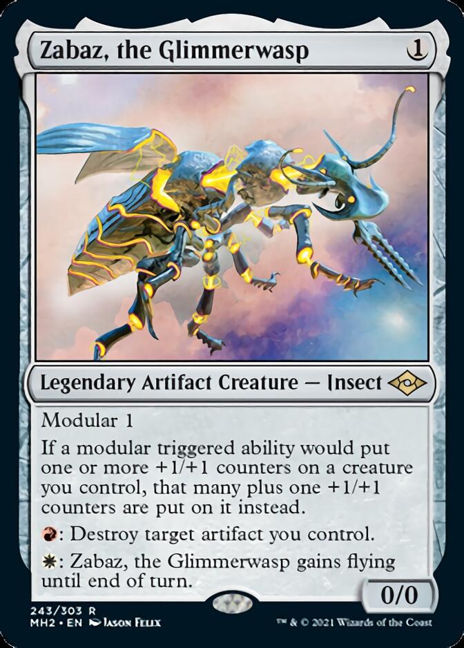 Zabaz, the Glimmerwasp (MH2-243) [Modern Horizons 2] Foil