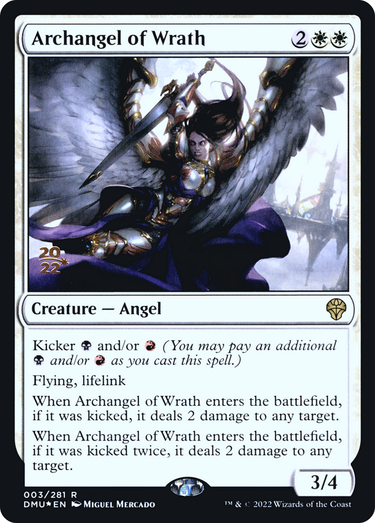 Archangel of Wrath (PRE-003) [Dominaria United Promos] Foil