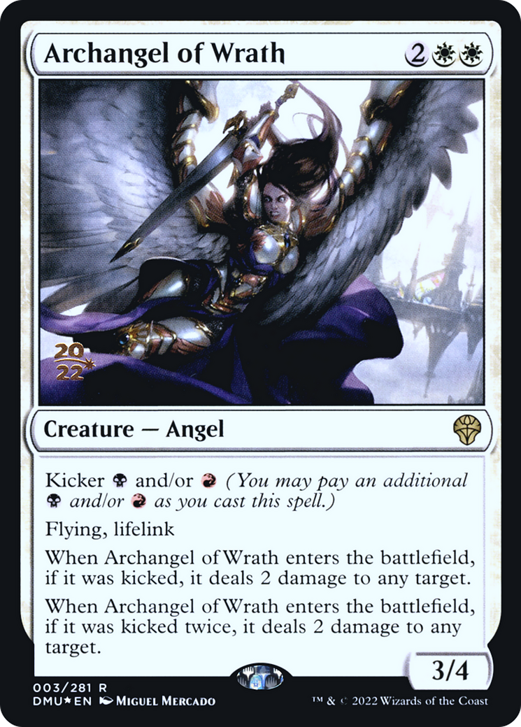 Archangel of Wrath (PRE-03S) [Dominaria United Promos] Foil
