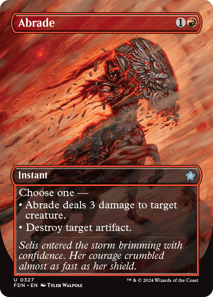Abrade (FDN-327) [Foundations] (Borderless) Foil