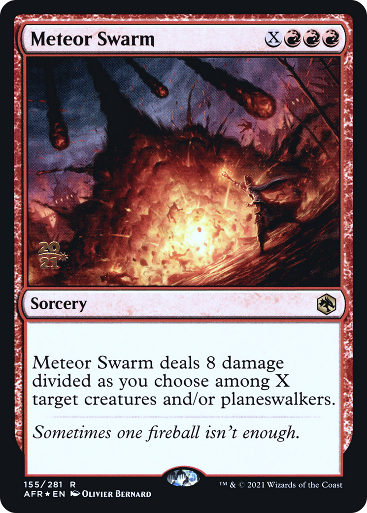Meteor Swarm (PRE-155S) [Adventures in the Forgotten Realms Promos] Foil