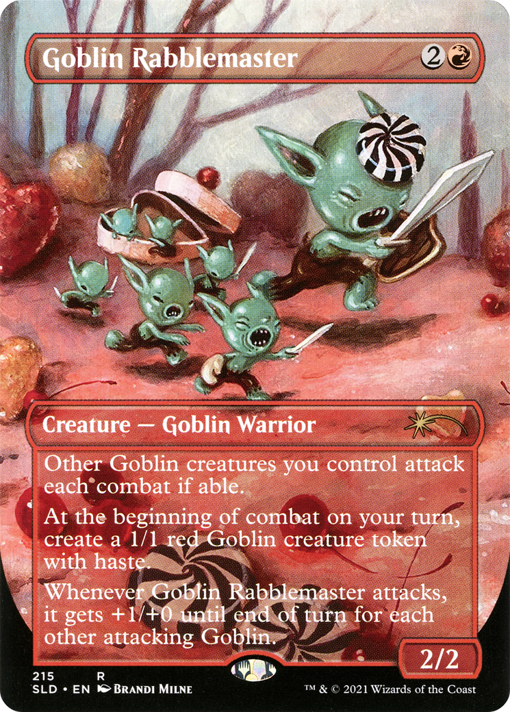 Goblin Rabblemaster (SLD-215) [Secret Lair Drop] (Borderless) Foil