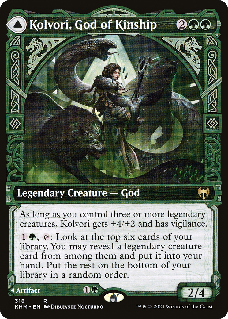 Kolvori, God of Kinship // The Ringhart Crest (KHM-318) [Kaldheim]: (Showcase) Foil