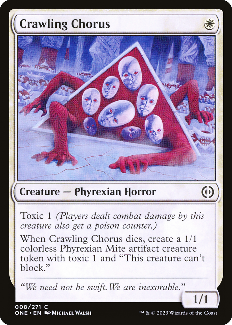 Crawling Chorus (ONE-008) [Phyrexia: All Will Be One] Foil