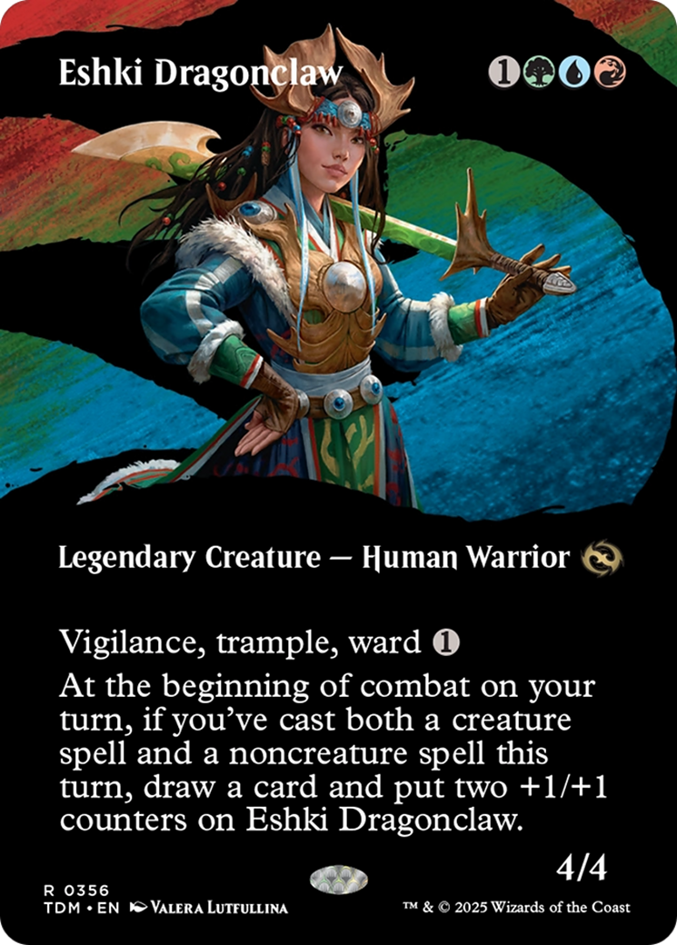Eshki Dragonclaw (TDM-356) [Tarkir: Dragonstorm]: (Showcase) (Borderless) Foil