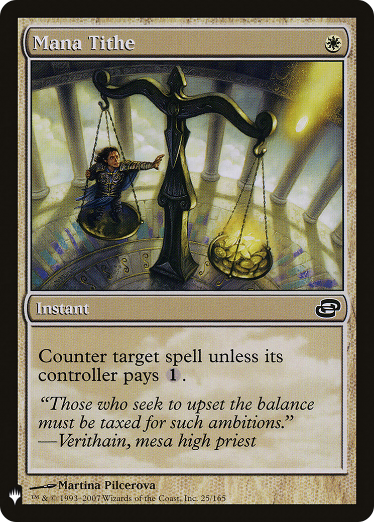 Mana Tithe (LIST-PLC-25) (Colorshifted) [The List]