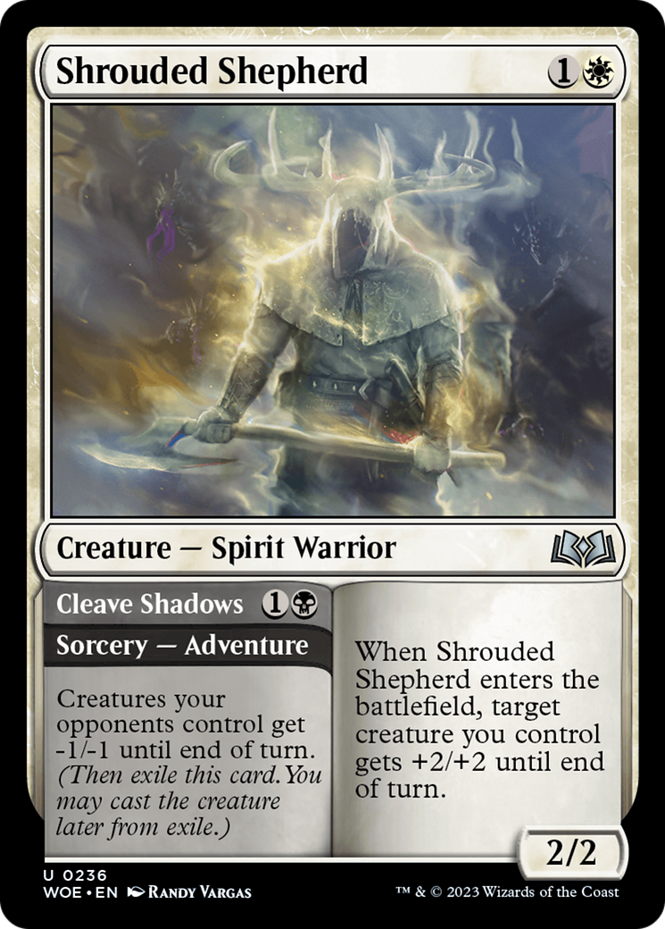 Shrouded Shepherd // Cleave Shadows (WOE-236) [Wilds of Eldraine]