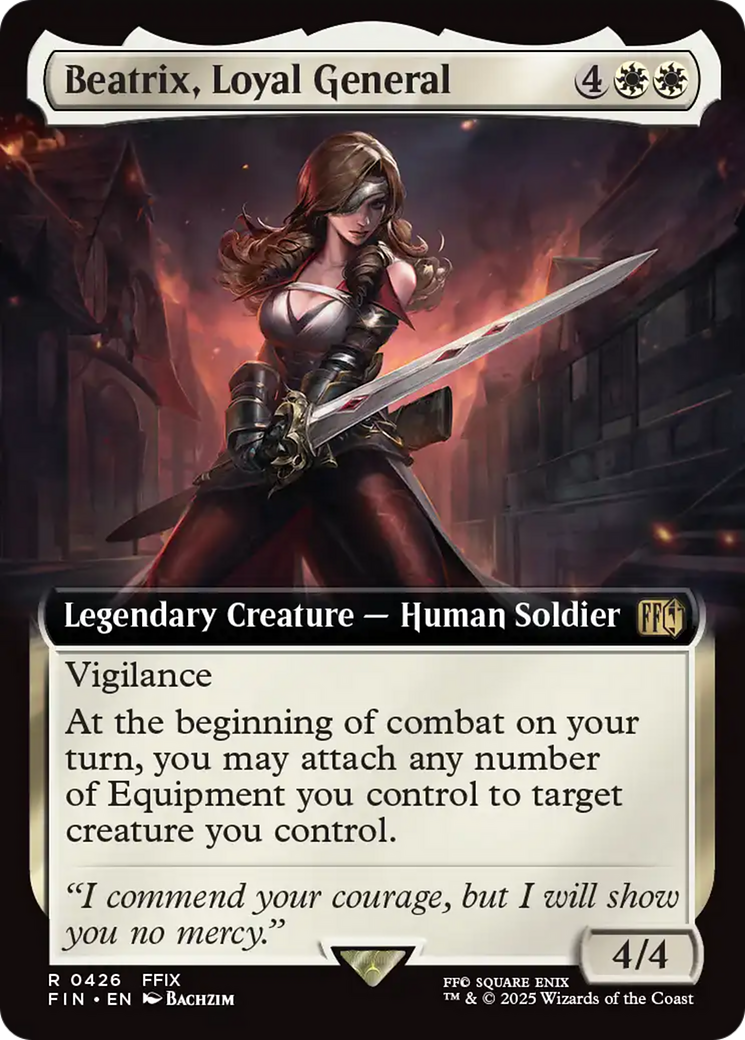 Beatrix, Loyal General (Extended Art) (FIN-426) [FINAL FANTASY]: (Extended Art)
