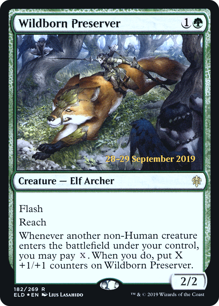 Wildborn Preserver (PRE-182S) [Throne of Eldraine Promos] Foil
