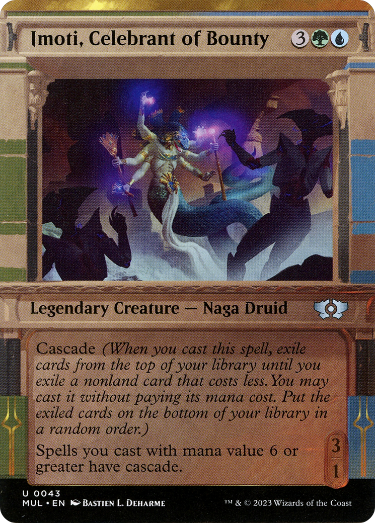 Imoti, Celebrant of Bounty (MUL-043) (Showcase) (Borderless) [Multiverse Legends]