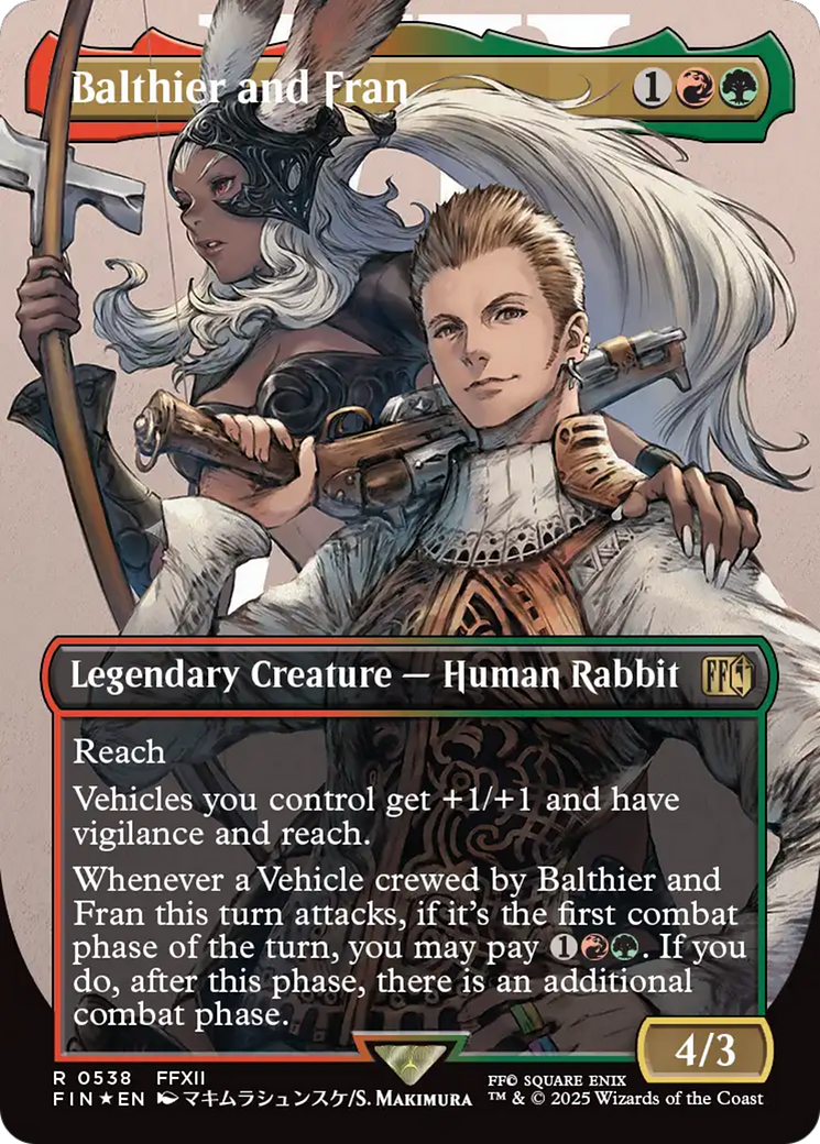 Balthier and Fran (0538) (Borderless) (Surge Foil) (FIN-538) [FINAL FANTASY] (Borderless) Foil