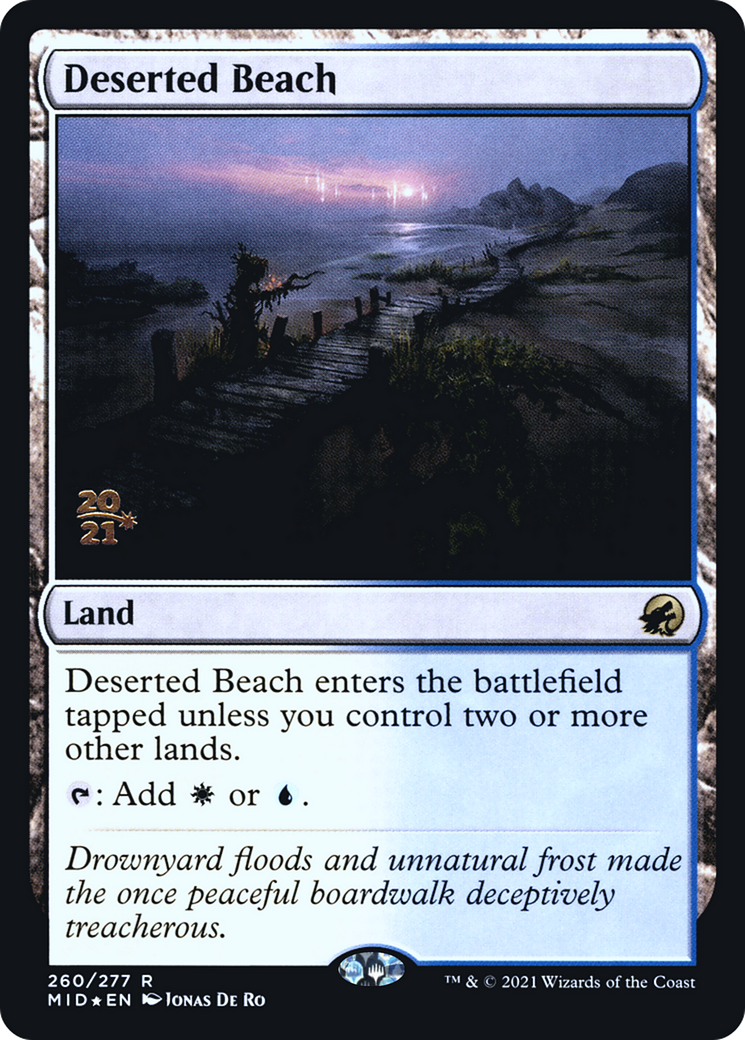 Deserted Beach (PRE-260S) [Innistrad: Midnight Hunt Promos] Foil