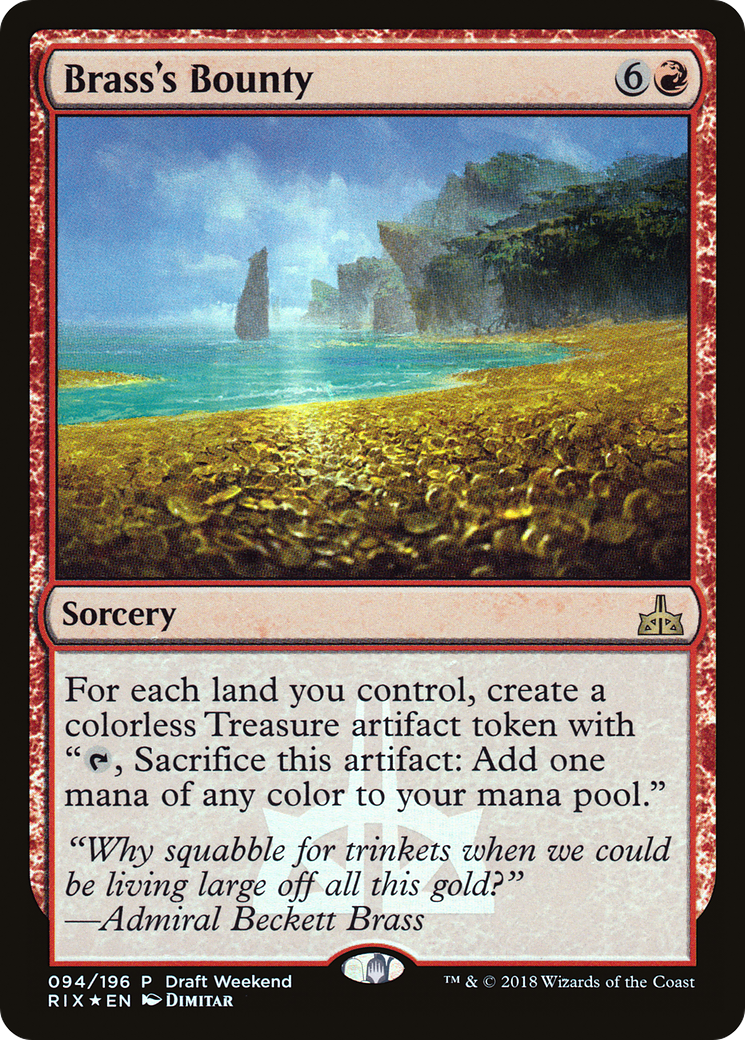 Brass's Bounty (Draft Weekend) (LARP-094) [Rivals of Ixalan Promos] Foil