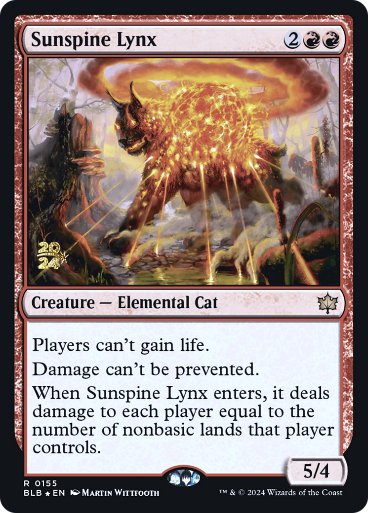 Sunspine Lynx (PRE-155S) [Bloomburrow Promos] Foil
