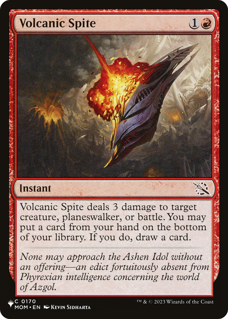 Volcanic Spite (LIST-MOM-170) [The List]