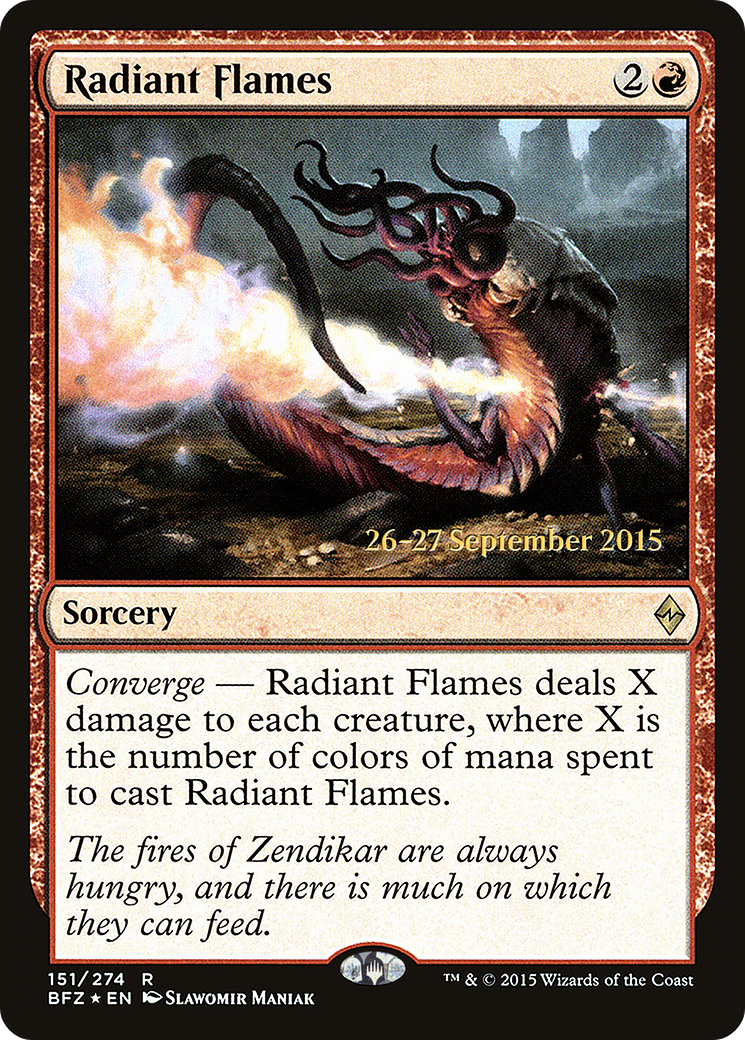 Radiant Flames (PRE-151S) [Battle for Zendikar Promos] Foil