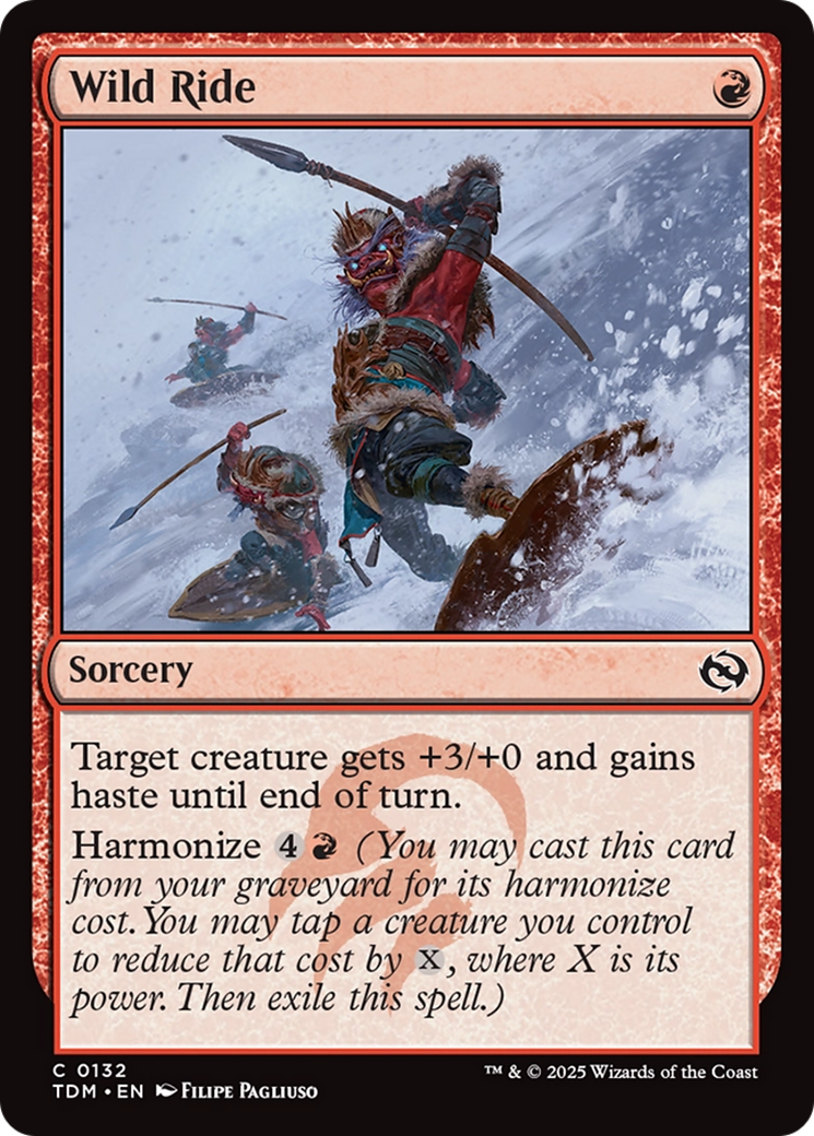 Wild Ride (TDM-132) [Tarkir: Dragonstorm] Foil
