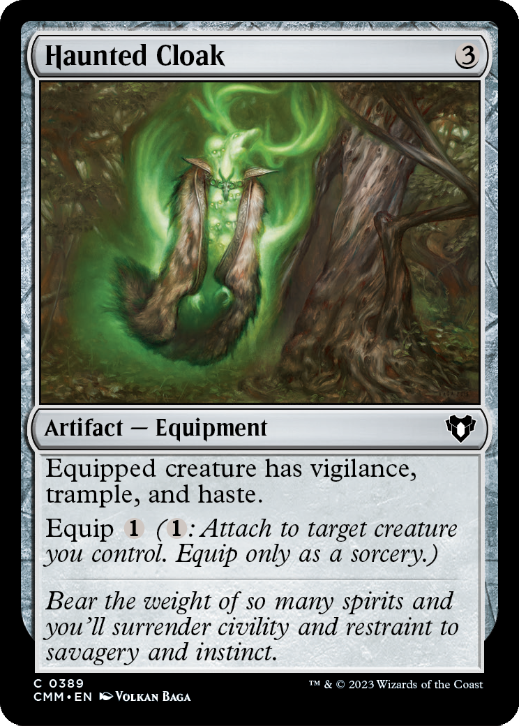 Haunted Cloak (CMM-389) [Commander Masters] Foil