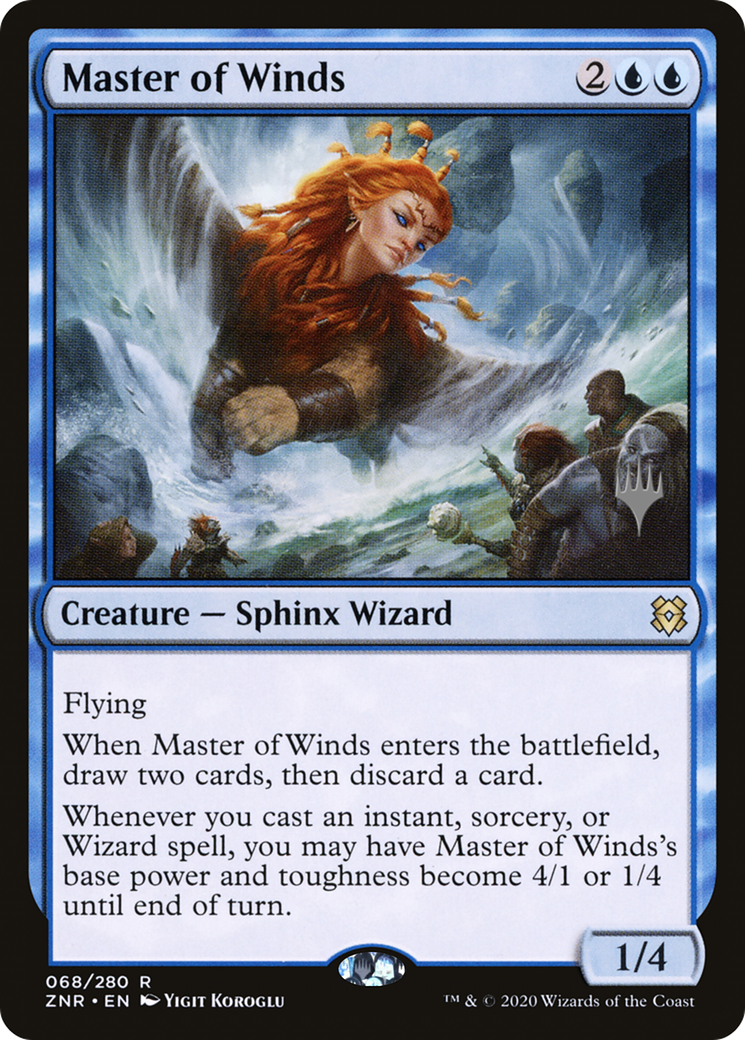 Master of Winds (PPZNR-68P) [Zendikar Rising Promos] Foil