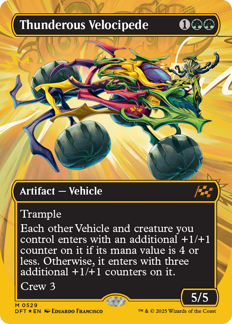 Thunderous Velocipede (DFT-529) [Aetherdrift] (Borderless) Foil