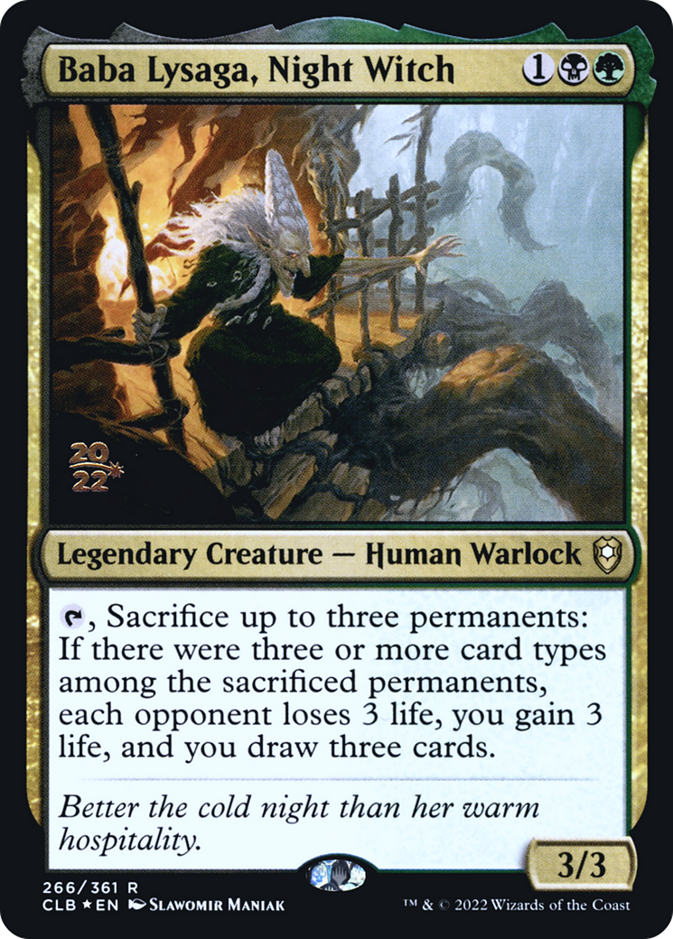 Baba Lysaga, Night Witch (PRE-266) [Battle for Baldur's Gate Promos] Foil