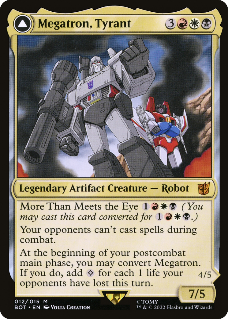 Megatron, Tyrant // Megatron, Destructive Force (BOT-012) [Transformers]: (convertdfc) Foil