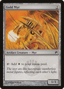Gold Myr (SOM-157) [Scars of Mirrodin] Foil