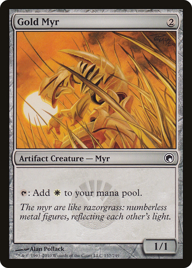 Gold Myr (SOM-157) [Scars of Mirrodin]