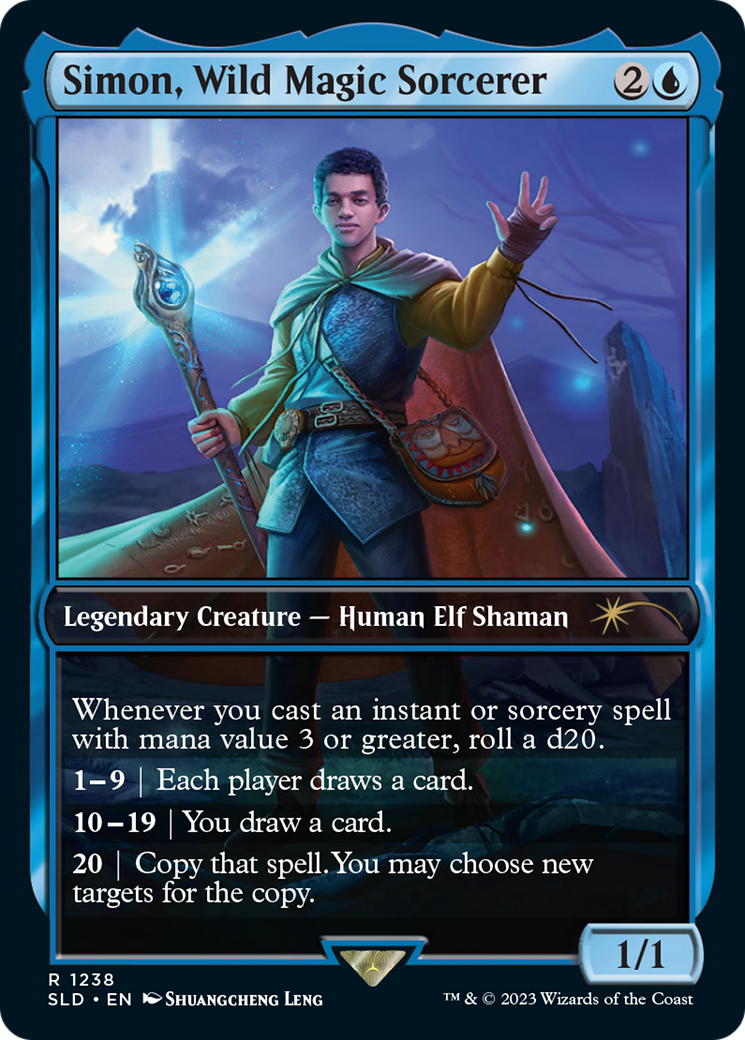 Mathise, Surge Channeler (SLD-1238) [Secret Lair Drop] / Simon, Wild Magic Sorcerer Foil