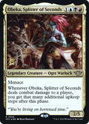 Obeka, Splitter of Seconds (PRE-222S) [Outlaws of Thunder Junction Promos] Foil