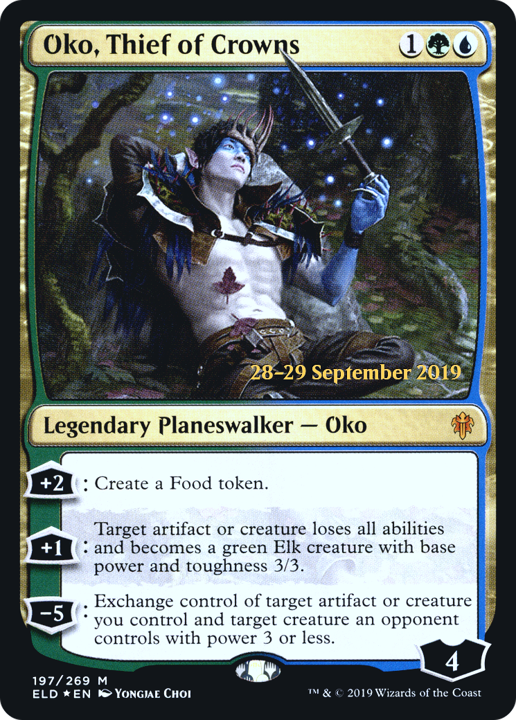 Oko, Thief of Crowns (PRE-197S) [Throne of Eldraine Promos] Foil