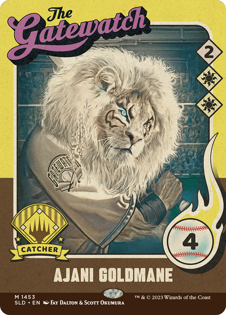 Ajani Goldmane // Ajani Goldmane (SLD-1453) [Secret Lair Drop]: (Full Art) (Borderless) Foil