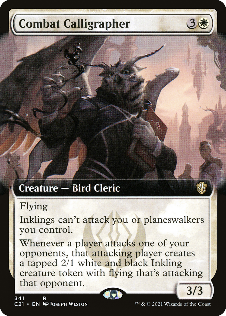 Combat Calligrapher (Extended Art) (C21-341) [Commander 2021]